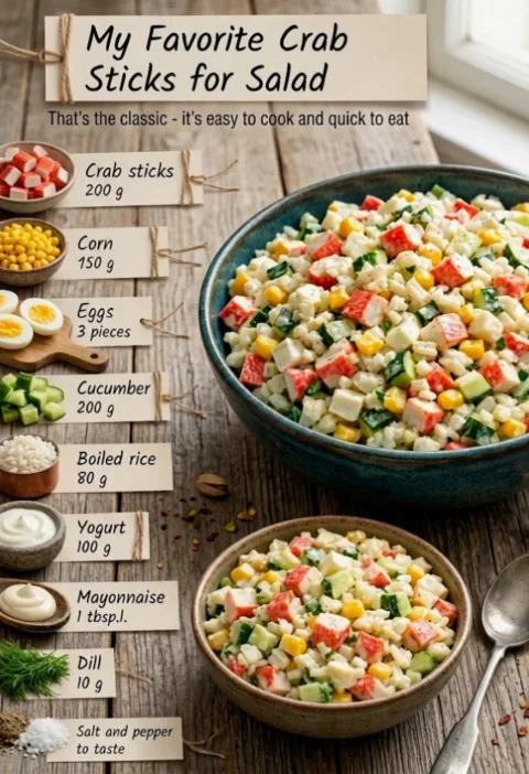 Fresh Crab Stick Salad