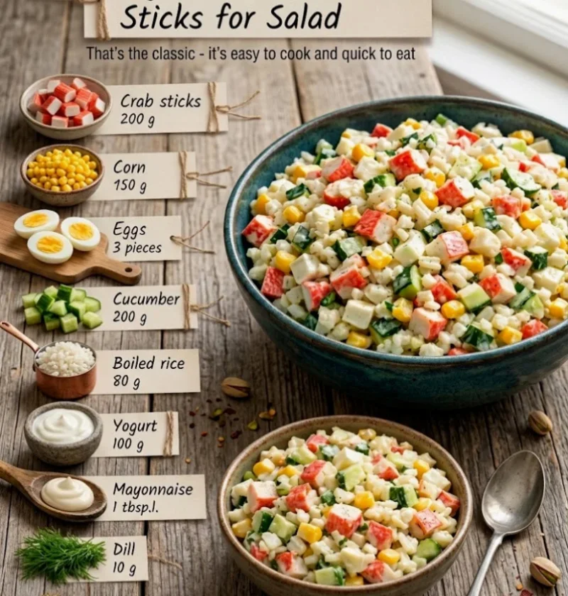 Fresh Crab Stick Salad