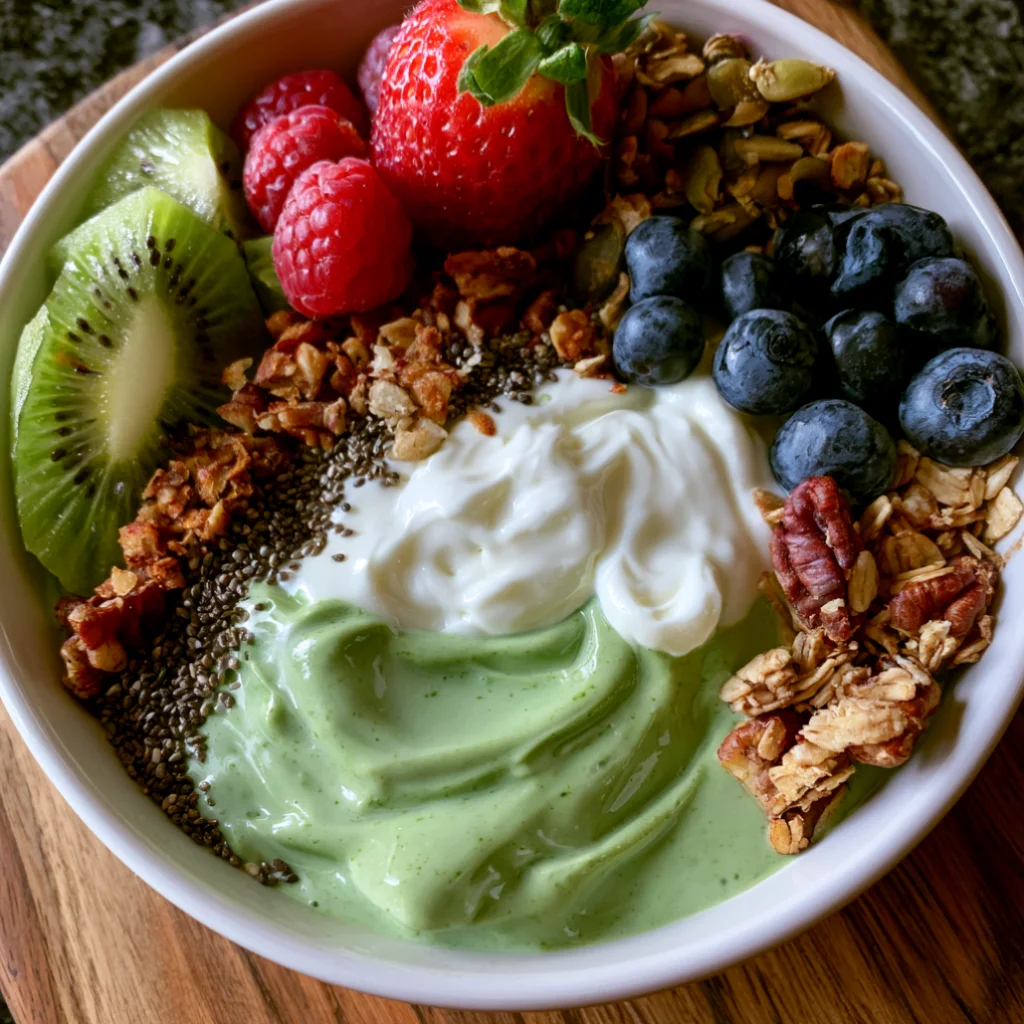 Greek Yogurt With Green Matcha Bowl