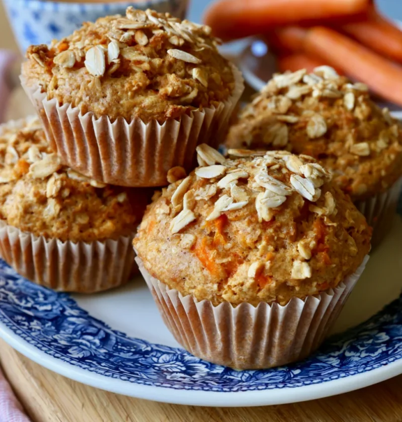 Healthy Carrot and Oat Muffins