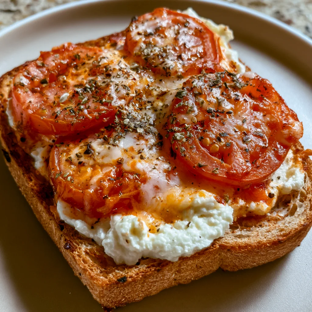 5-Minute Cottage Cheese Pizza Toast