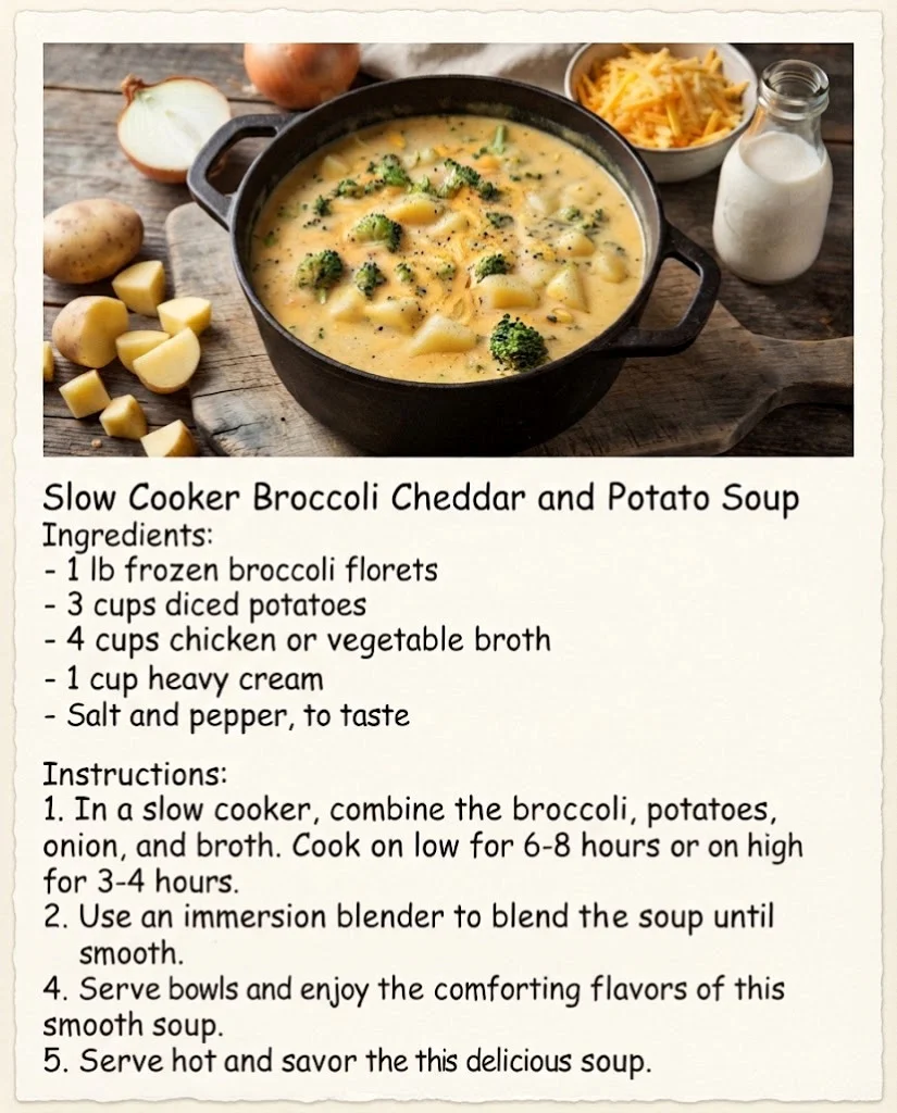 Broccoli And Potato Cheddar Soup