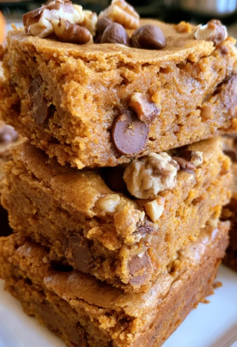 Brown Butter Pumpkin Blondies