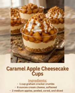 Caramel Apple Cheesecake Cups