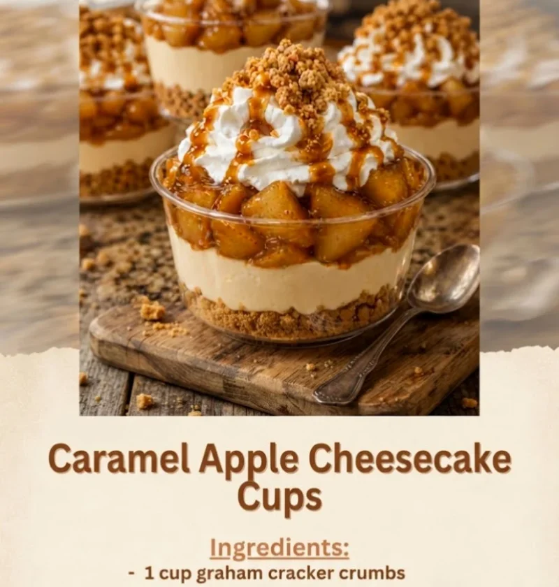 Caramel Apple Cheesecake Cups