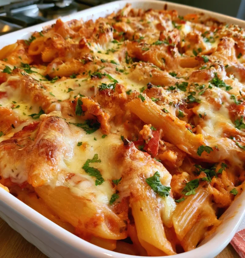Cheesy Chicken Pasta Bake