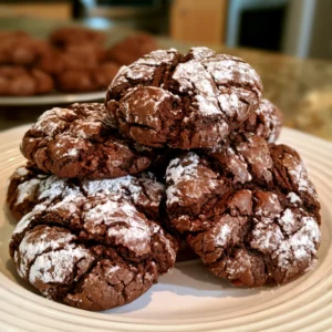 Chocolate Fudge Crinkle Cookies