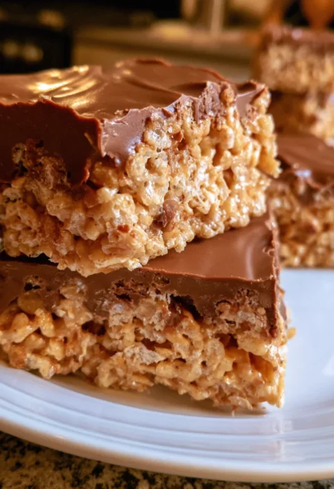 Chocolate Peanut Butter Rice Krispie Treats