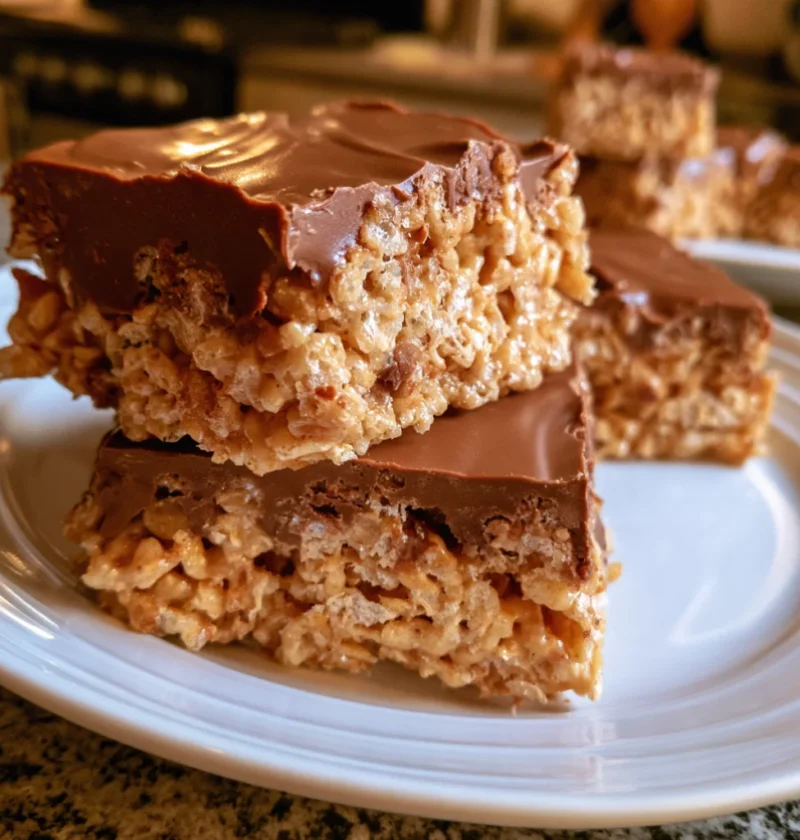 Chocolate Peanut Butter Rice Krispie Treats