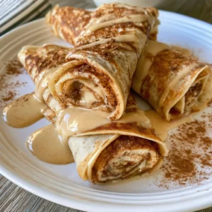 Cinnamon Roll Protein Crepes