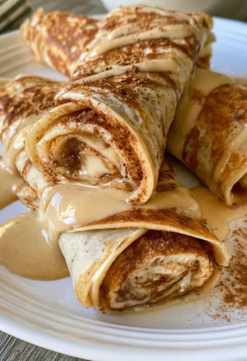 Cinnamon Roll Protein Crepes