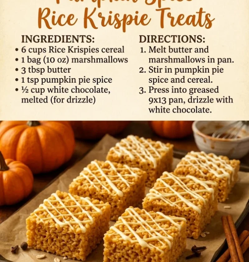 Classic Pumpkin Spice Rice Krispie Treats
