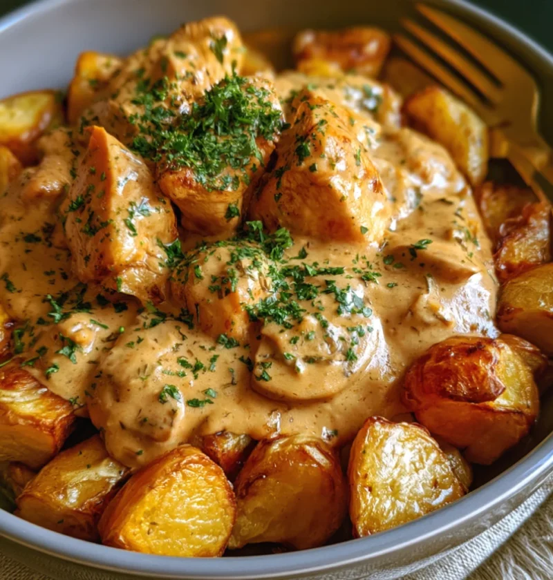 Creamy Chicken and Crispy Potatoes