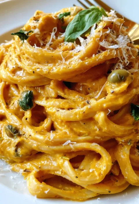 Creamy pumpkin pasta