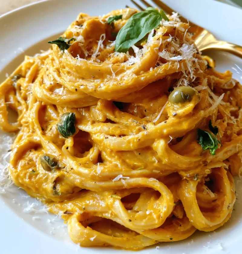 Creamy pumpkin pasta