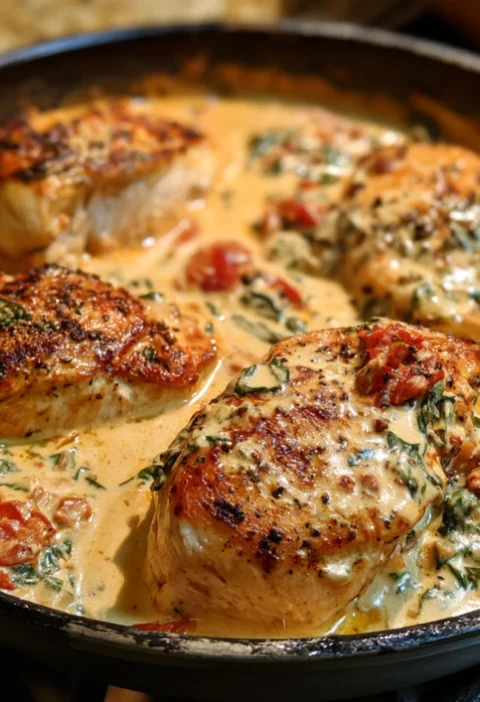 Creamy Tuscan Chicken Skillet