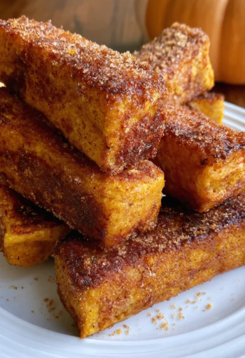 Crispy Pumpkin French Toast Sticks