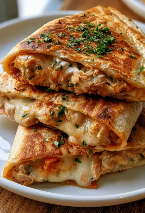 Crispy Tuna Melt Quesadilla