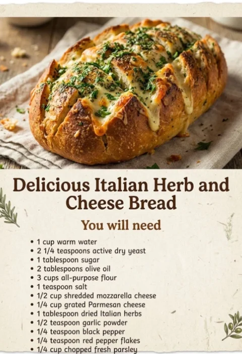 Delicious Italian Herb And Cheese Bread