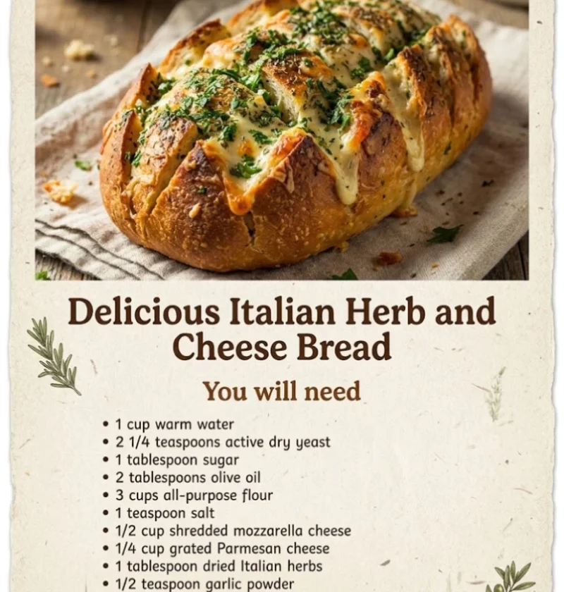Delicious Italian Herb And Cheese Bread