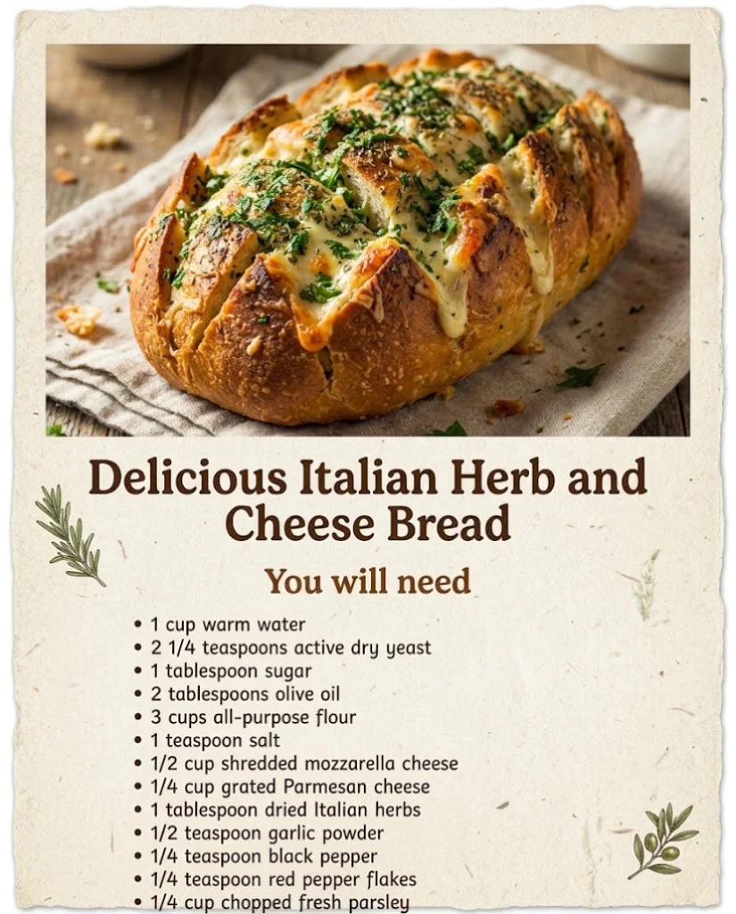 Delicious Italian Herb And Cheese Bread