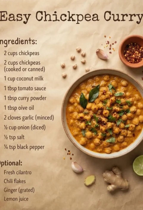 easy chickpea curry