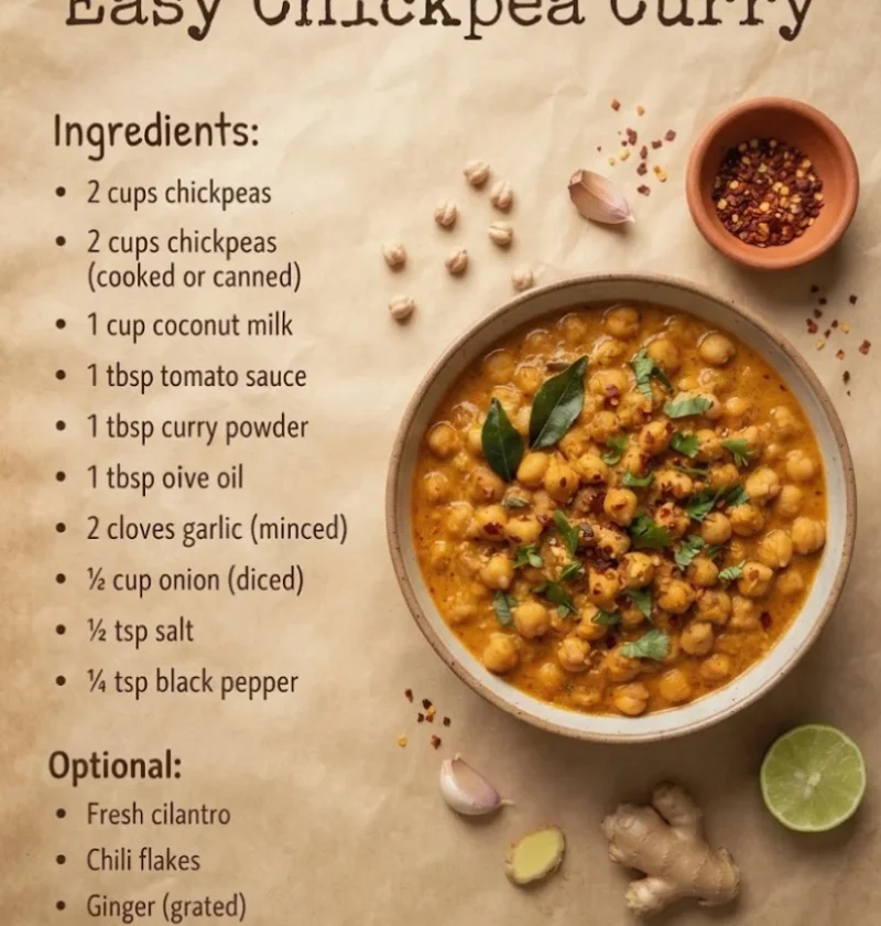 easy chickpea curry
