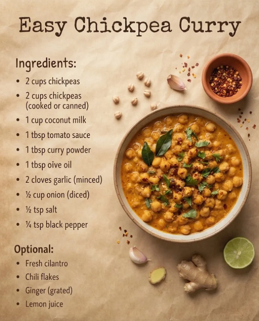 Easy Chickpea Curry