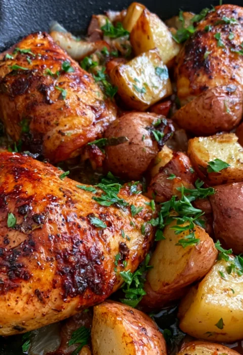 Easy One-Pan Chicken & Potatoes