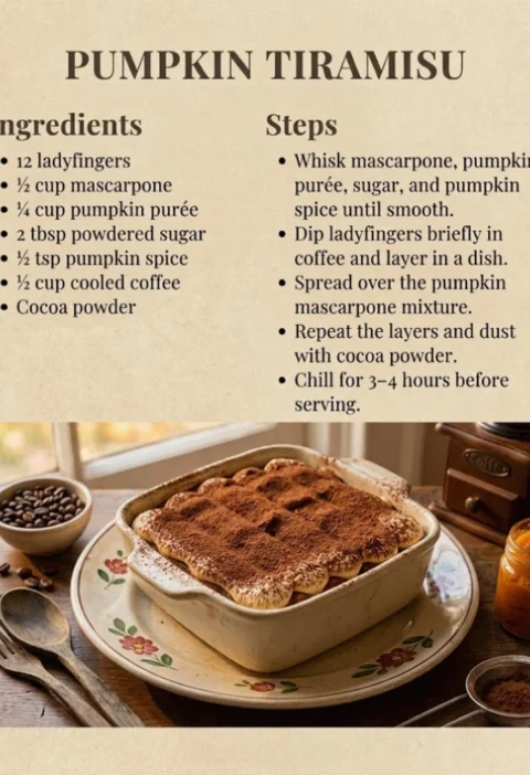 Easy Pumpkin Tiramisu