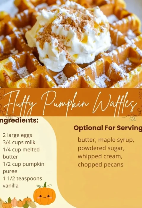 Fluffy Pumpkin Waffles