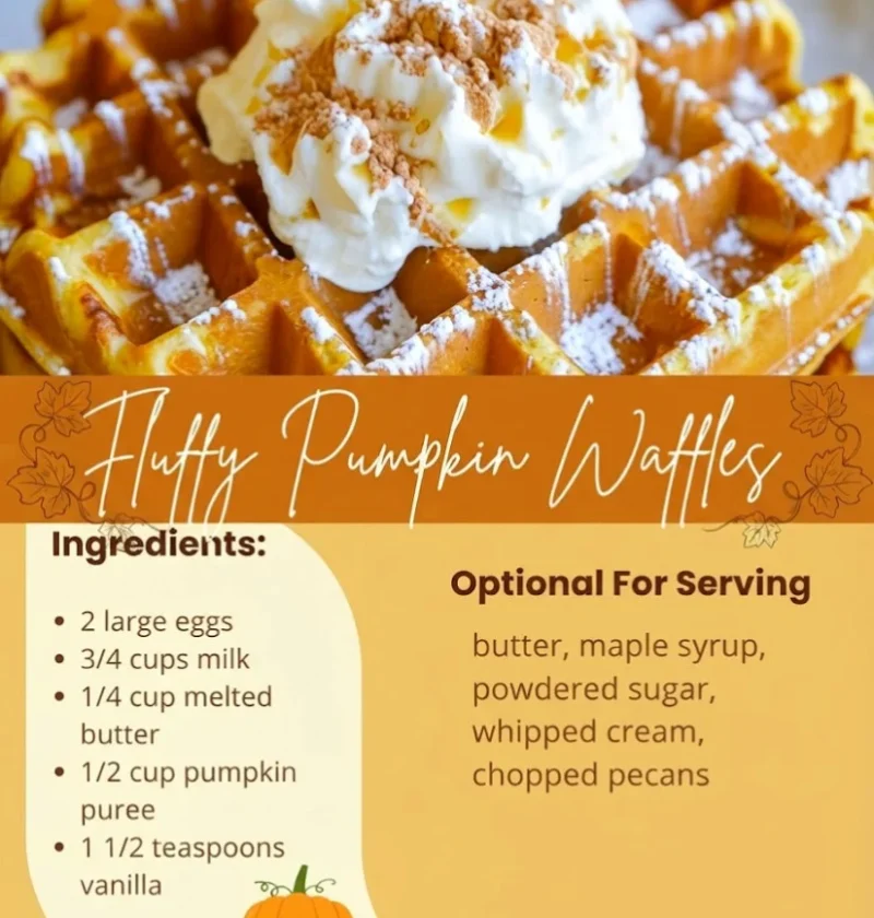 Fluffy Pumpkin Waffles
