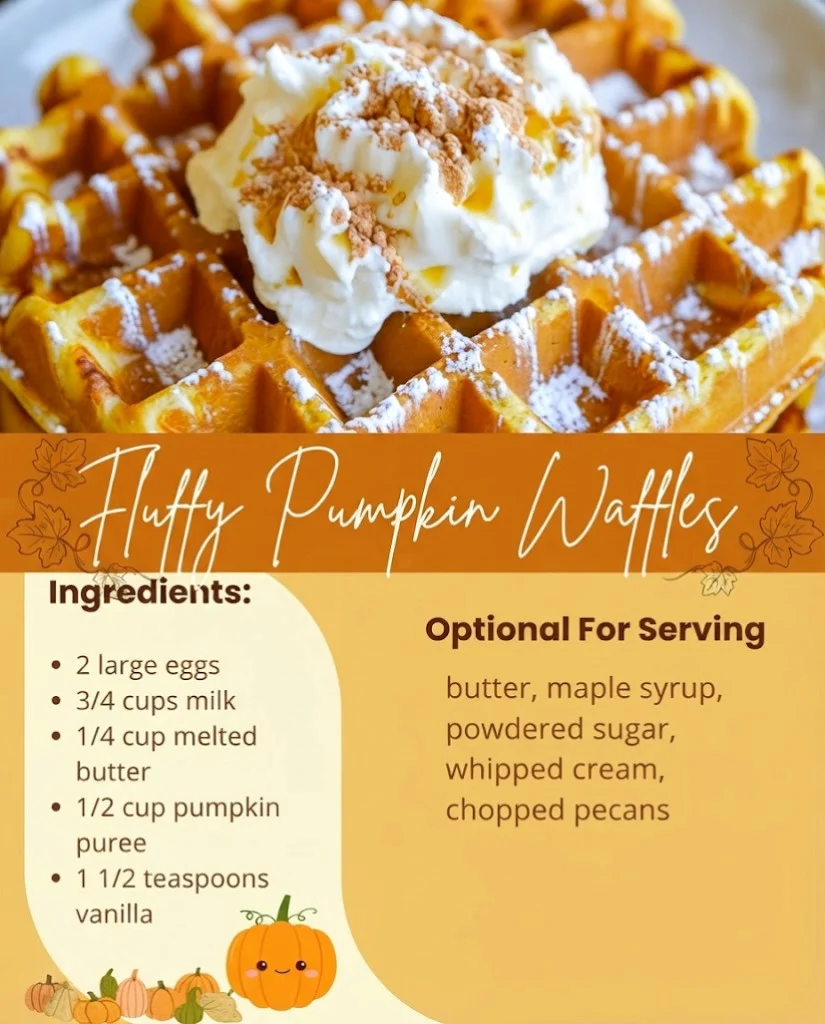 Fluffy Pumpkin Waffles