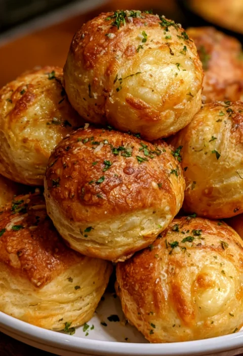 Garlic Parmesan Mozzarella Puffs