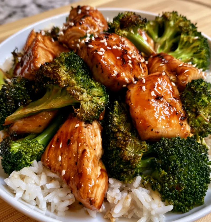 Honey Garlic Chicken & Broccoli Sheet Pan