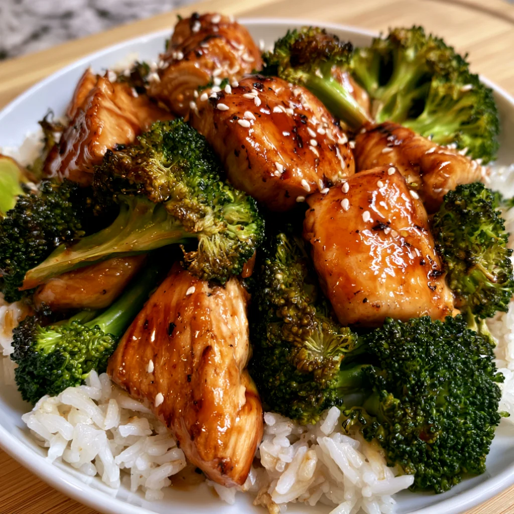Honey Garlic Chicken & Broccoli Sheet Pan