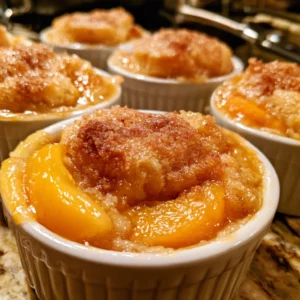 Mini Peach Cobbler Bakes