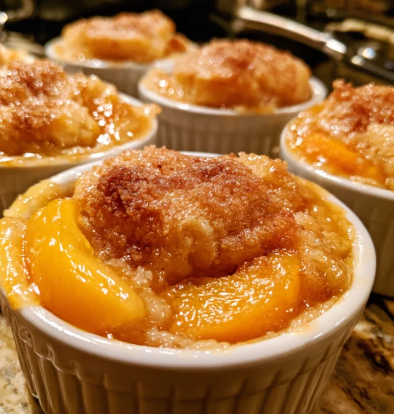 Mini Peach Cobbler Bakes