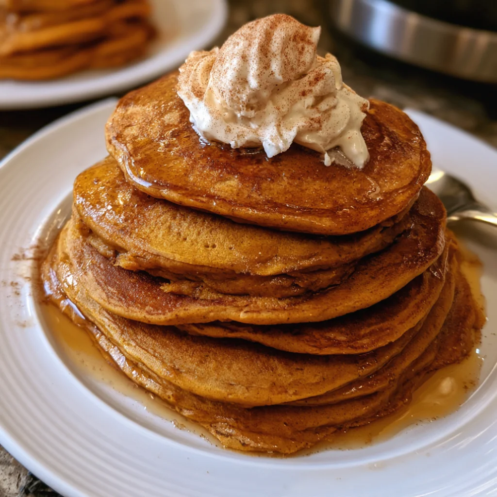 Pumpkin Pancakes with Cinnamon Butter
