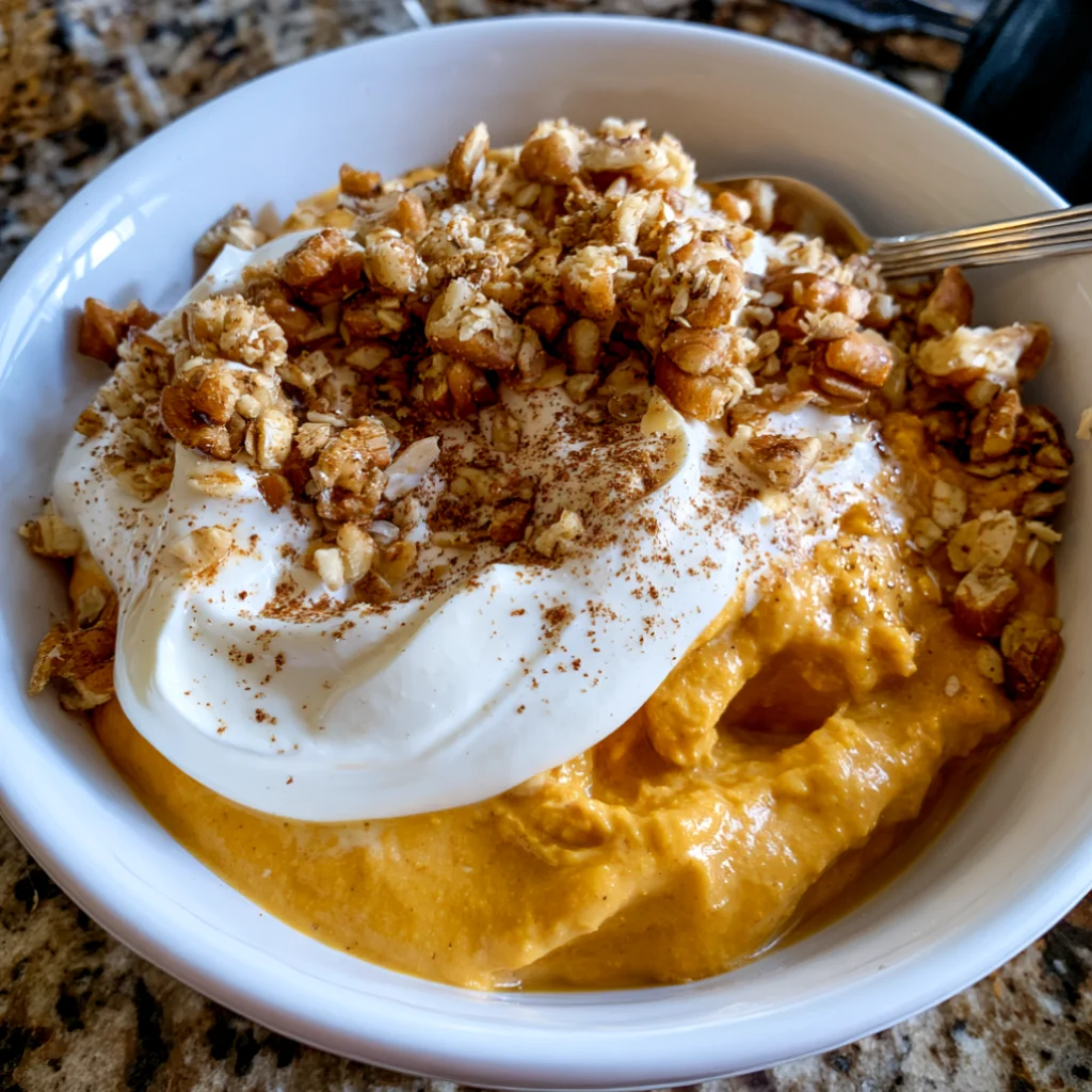 Pumpkin Pie Greek Yogurt Bowl