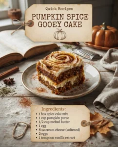 Pumpkin Spice Gooey Cake