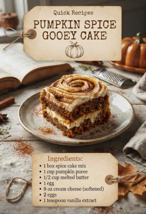 Pumpkin Spice Gooey Cake
