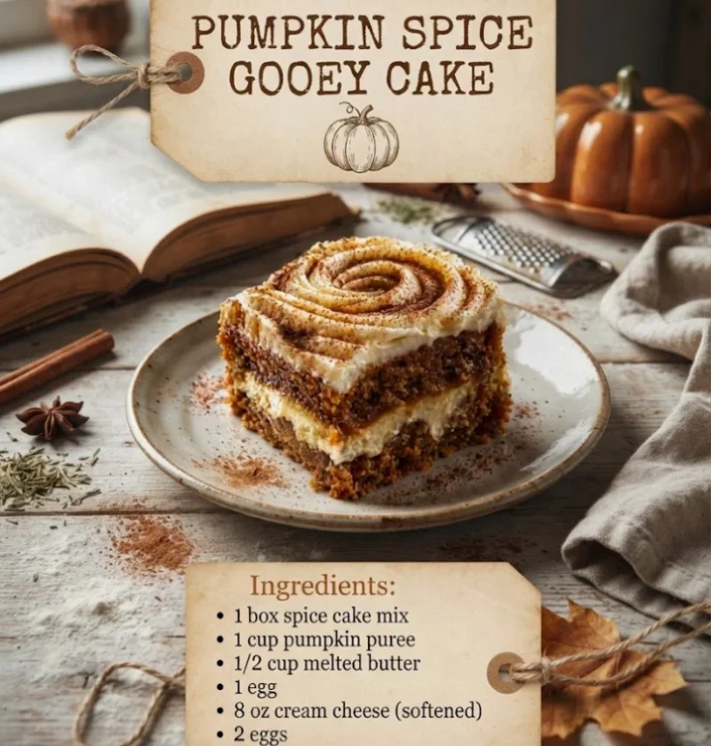 Pumpkin Spice Gooey Cake