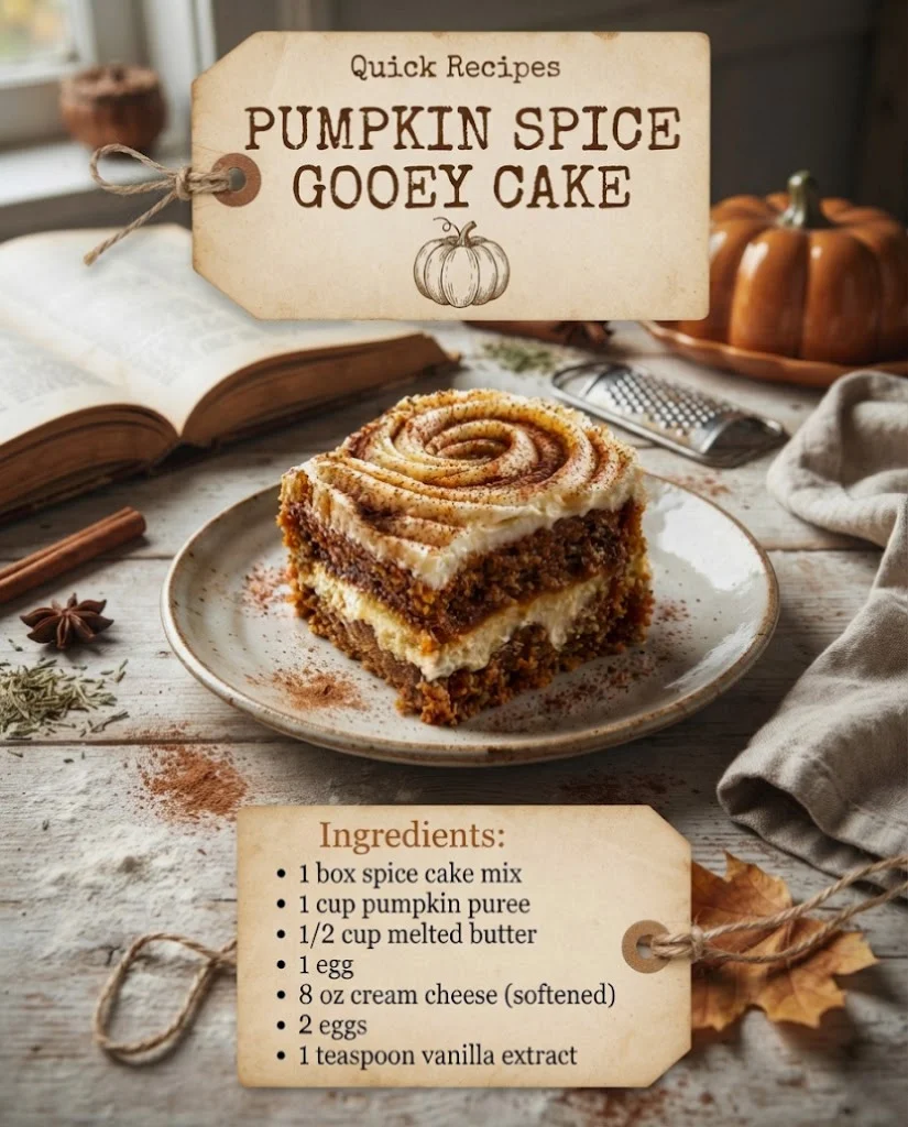 Pumpkin Spice Gooey Cake