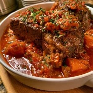 A Slow Braised Italian Pot Roast With Tomato Sauce