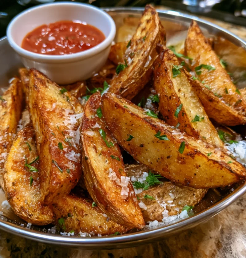 Baked Garlic Parmesan Potato Wedges