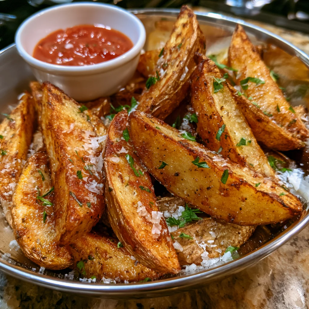 Baked Garlic Parmesan Potato Wedges