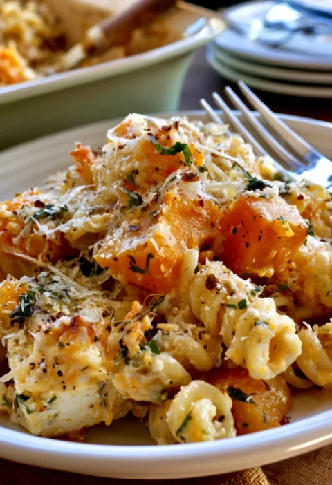 butternut squash baked feta pasta