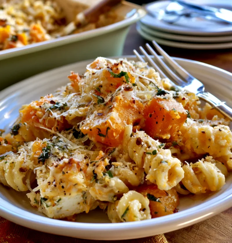 butternut squash baked feta pasta