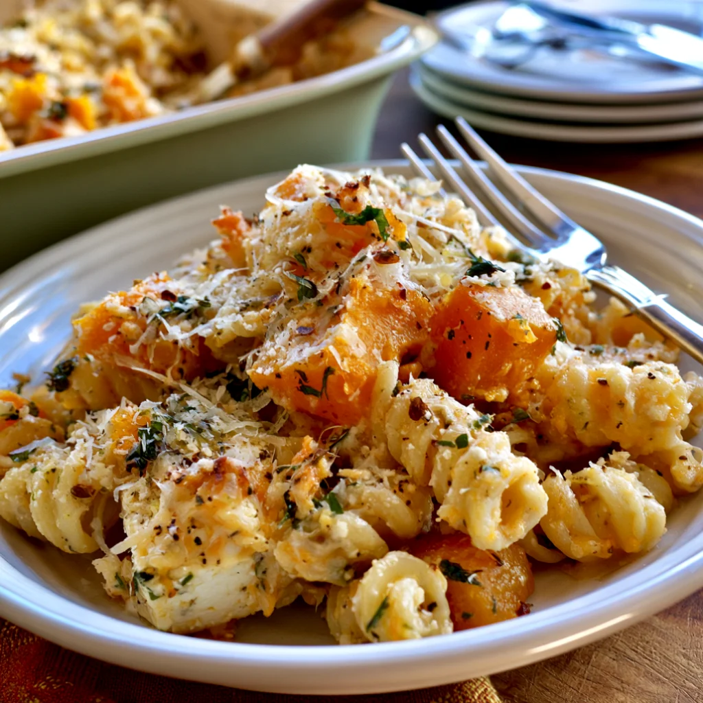 Butternut Squash Baked Feta Pasta